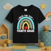 Rock The Test Day 4th Grade Teacher Fourth Grade Testing Toddler T-Shirt thumb 3