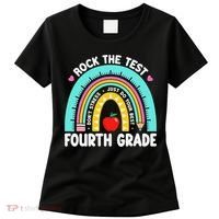 Rock The Test Day 4th Grade Teacher Fourth Grade Testing Women's T-Shirt thumb 0