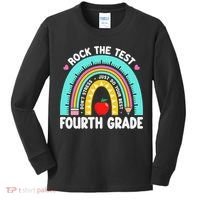 Rock The Test Day 4th Grade Teacher Fourth Grade Testing Kids Long Sleeve Shirt thumb 0