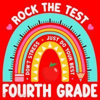 Rock The Test Day 4th Grade Teacher Fourth Grade Testing Santa Hat thumb 1
