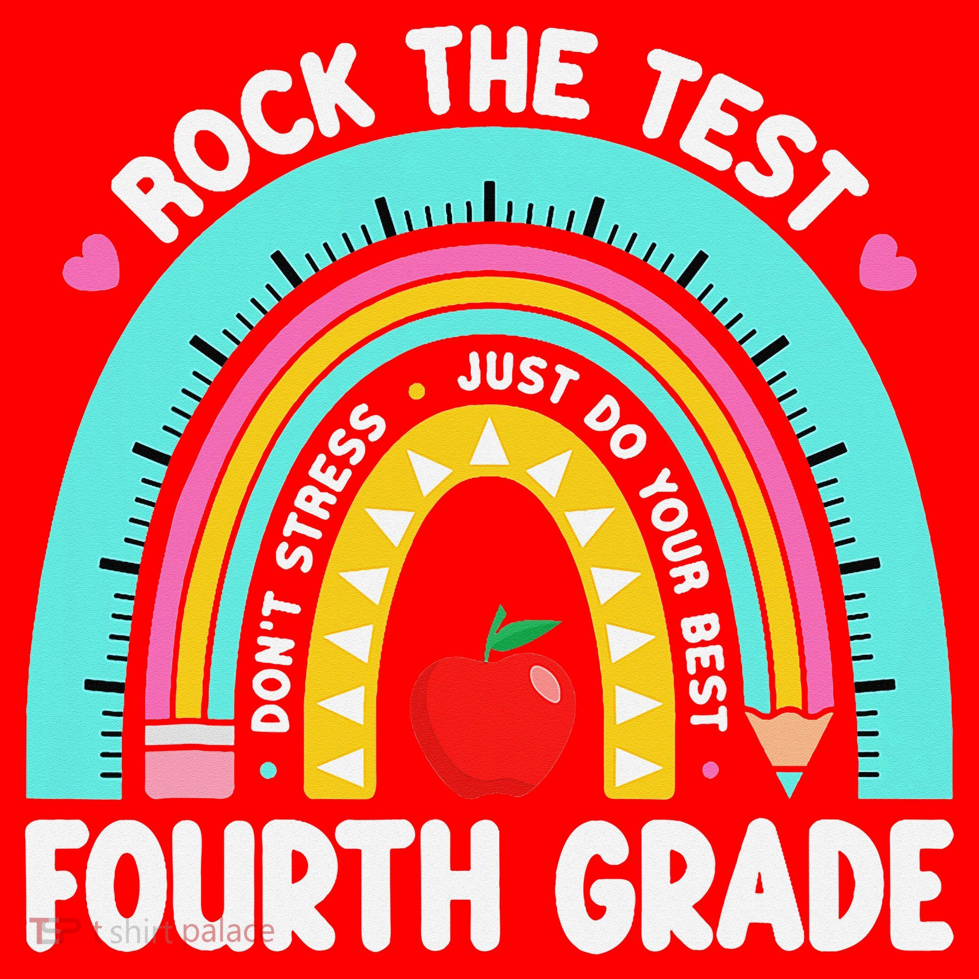 Rock The Test Day 4th Grade Teacher Fourth Grade Testing Santa Hat