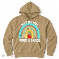 Rock The Test Day 4th Grade Teacher Fourth Grade Testing Hoodie thumb 0