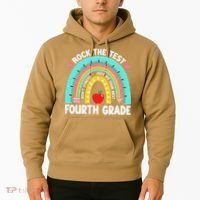 Rock The Test Day 4th Grade Teacher Fourth Grade Testing Hoodie thumb 2