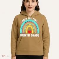 Rock The Test Day 4th Grade Teacher Fourth Grade Testing Hoodie thumb 5