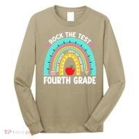 Rock The Test Day 4th Grade Teacher Fourth Grade Testing Long Sleeve Shirt thumb 0