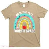 Rock The Test Day 4th Grade Teacher Fourth Grade Testing T-Shirt thumb 0