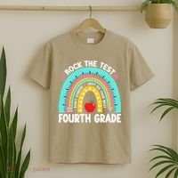 Rock The Test Day 4th Grade Teacher Fourth Grade Testing T-Shirt thumb 2