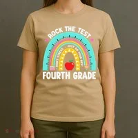 Rock The Test Day 4th Grade Teacher Fourth Grade Testing T-Shirt thumb 4