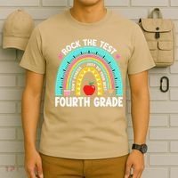 Rock The Test Day 4th Grade Teacher Fourth Grade Testing T-Shirt thumb 6