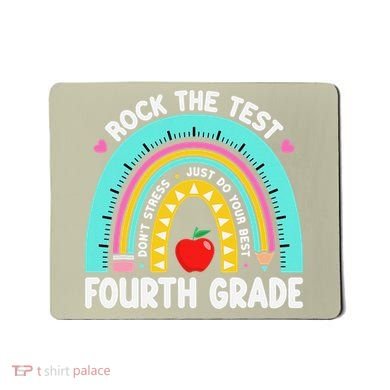 Rock The Test Day 4th Grade Teacher Fourth Grade Testing Mousepad