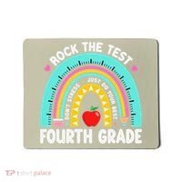Rock The Test Day 4th Grade Teacher Fourth Grade Testing Mousepad thumb 0