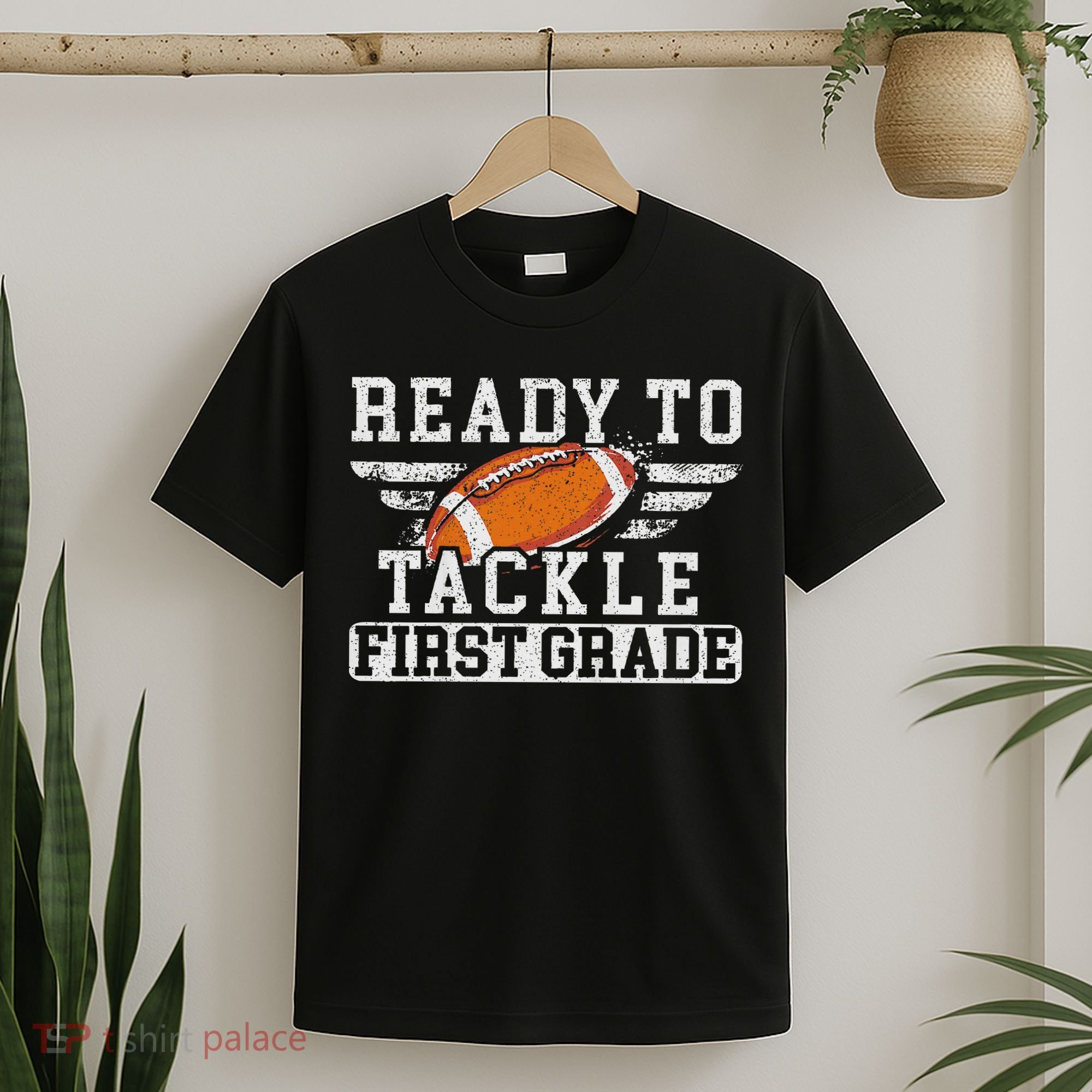 Ready To Tackle First Grade Football First Day Of School T-Shirt