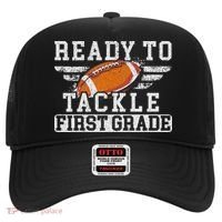 Ready To Tackle First Grade Football First Day Of School Hat thumb 0