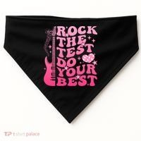Rock The Test Do Your Best Testing Day For Teacher Student  USA-Made Doggie Bandana thumb 0