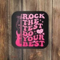Rock The Test Do Your Best Testing Day For Teacher Student  Coaster thumb 0