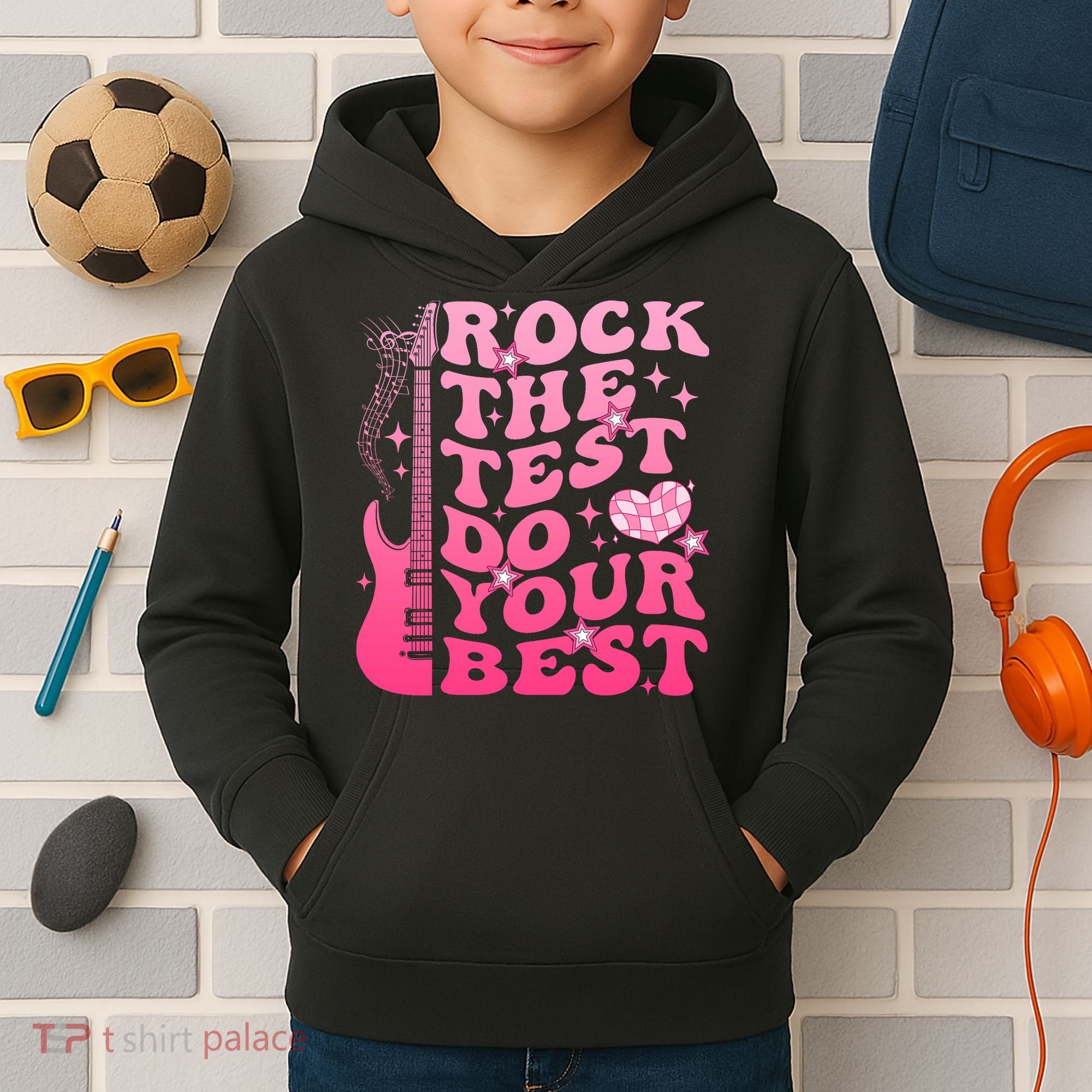 Rock The Test Do Your Best Testing Day For Teacher Student  Kids Hoodie