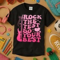 Rock The Test Do Your Best Testing Day For Teacher Student  Kids T-Shirt thumb 3