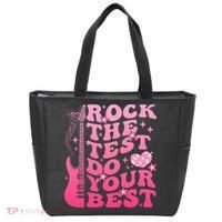 Rock The Test Do Your Best Testing Day For Teacher Student  Tote Bag thumb 0