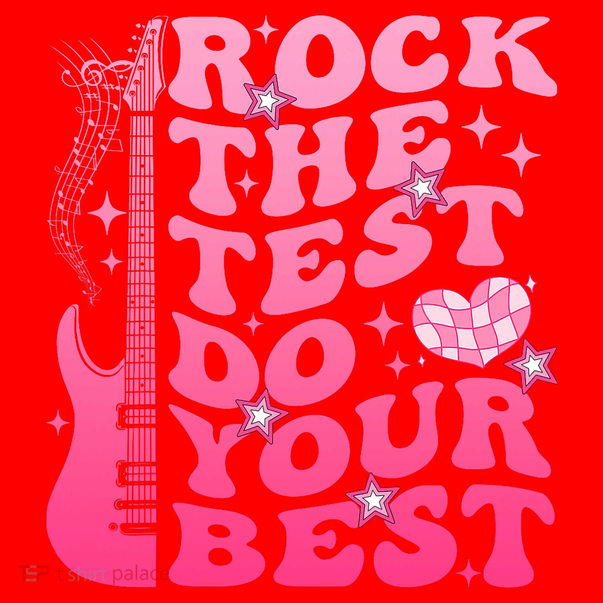 Rock The Test Do Your Best Testing Day For Teacher Student  Santa Hat
