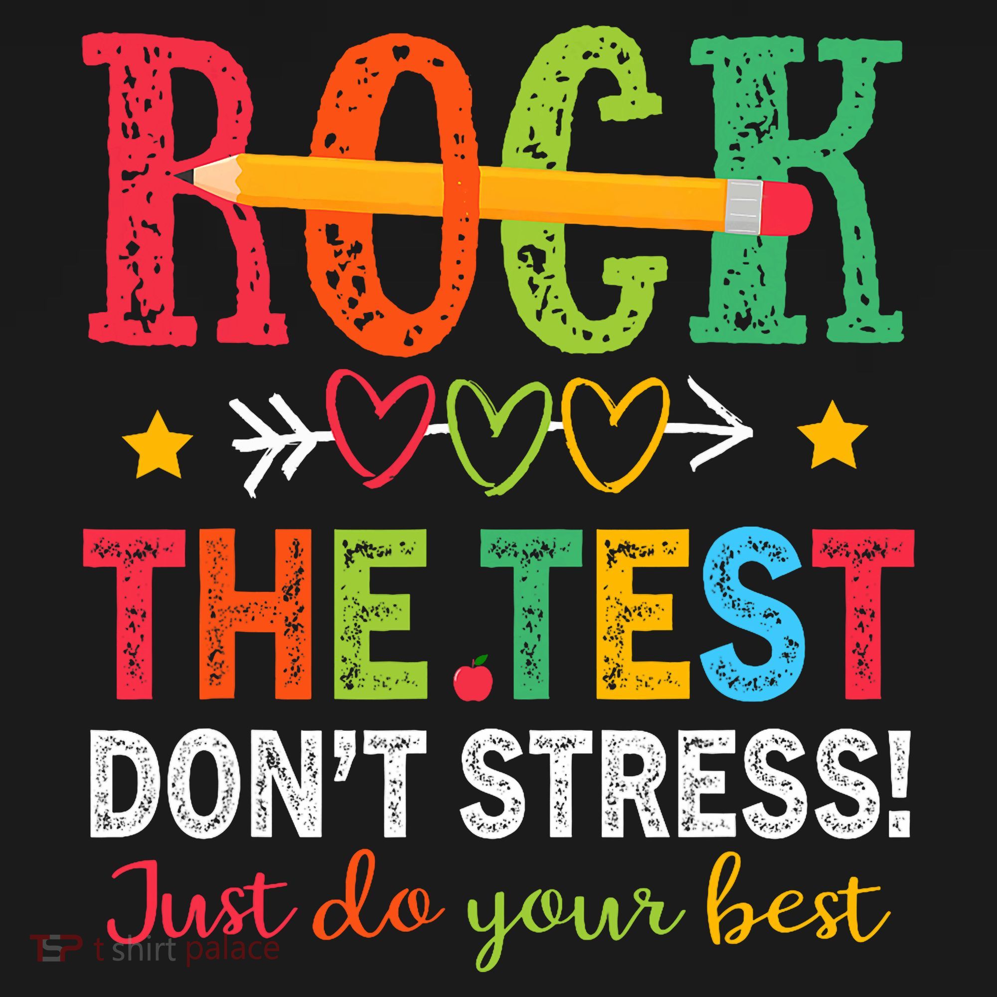 Rock The Test Don't Stress Just Do Your Best Teacher Testing Women's Tank Top