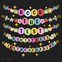 Rock The Test Day Dont Stress Just Do Your Best Bracelet Beanie thumb 2
