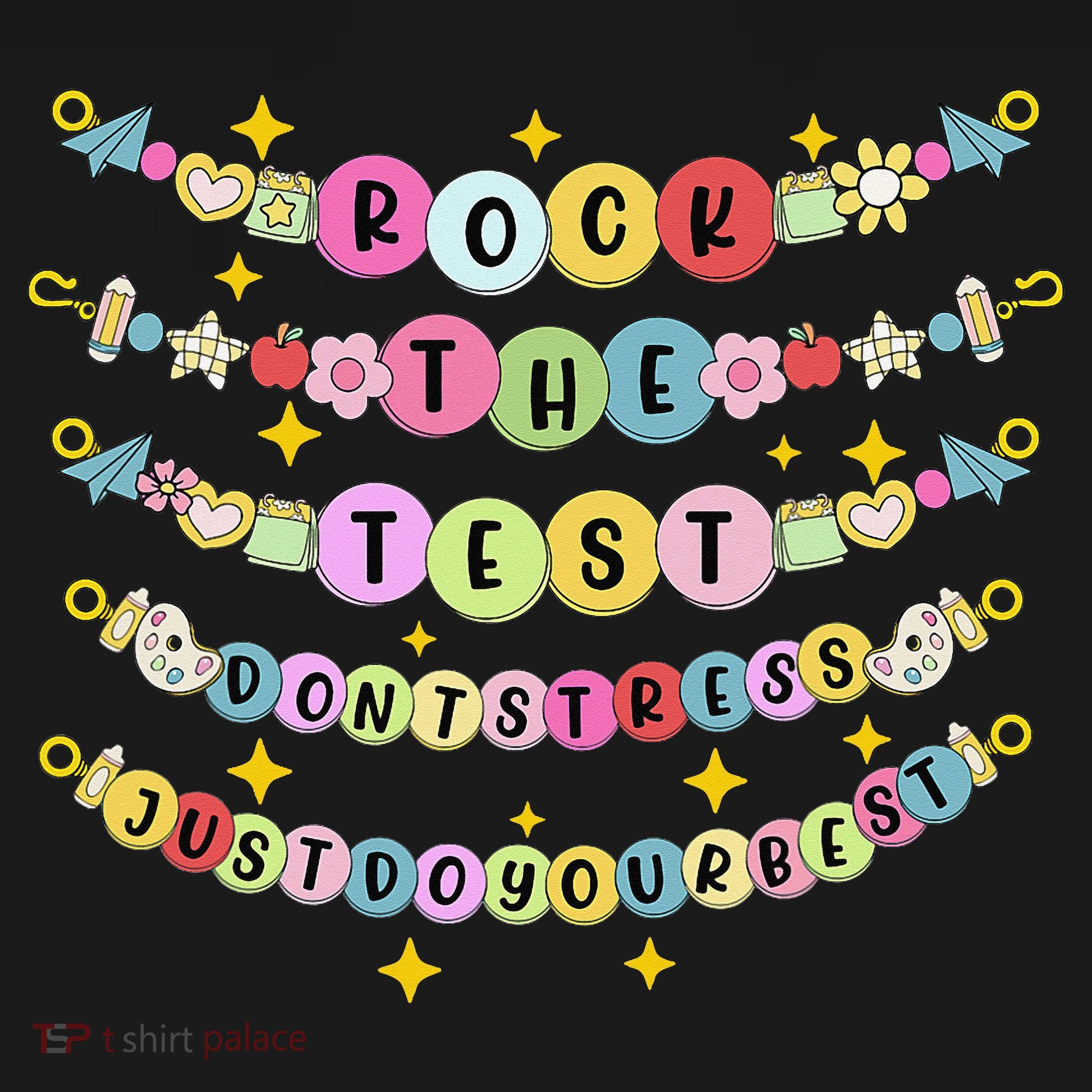 Rock The Test Day Dont Stress Just Do Your Best Bracelet Visor