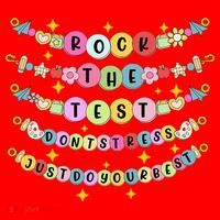 Rock The Test Day Dont Stress Just Do Your Best Bracelet Santa Hat thumb 1
