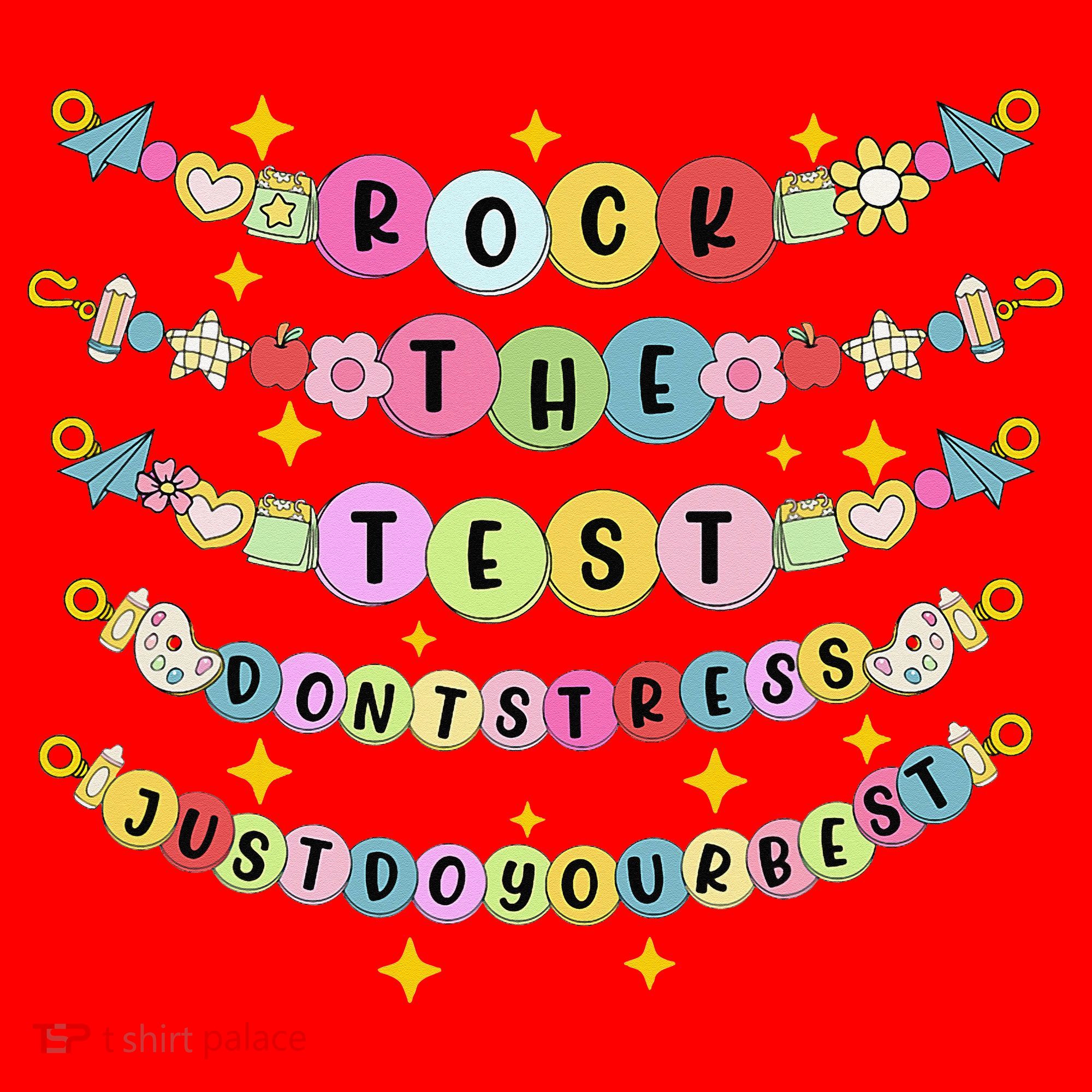 Rock The Test Day Dont Stress Just Do Your Best Bracelet Santa Hat