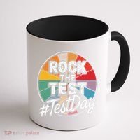 Rock The Test Motivation For Teachers Students On Exam Day Coffee Mug thumb 1