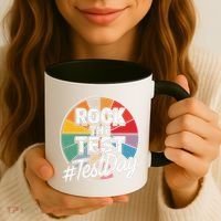 Rock The Test Motivation For Teachers Students On Exam Day Coffee Mug thumb 3