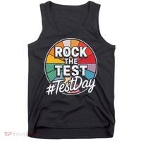 Rock The Test Motivation For Teachers Students On Exam Day Tank Top thumb 0