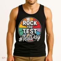 Rock The Test Motivation For Teachers Students On Exam Day Tank Top thumb 3