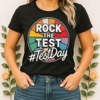 Rock The Test Motivation For Teachers Students On Exam Day Women's T-Shirt thumb 2