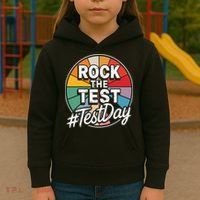 Rock The Test Motivation For Teachers Students On Exam Day Kids Hoodie thumb 3