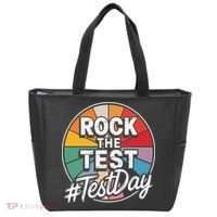 Rock The Test Motivation For Teachers Students On Exam Day Tote Bag thumb 0