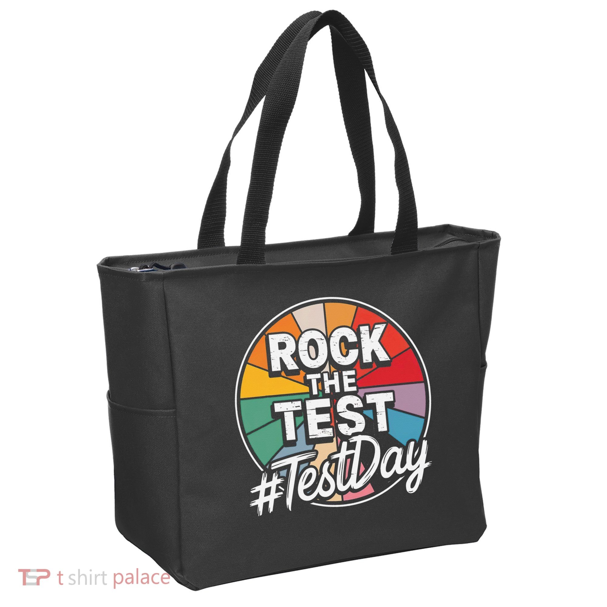 Rock The Test Motivation For Teachers Students On Exam Day Tote Bag