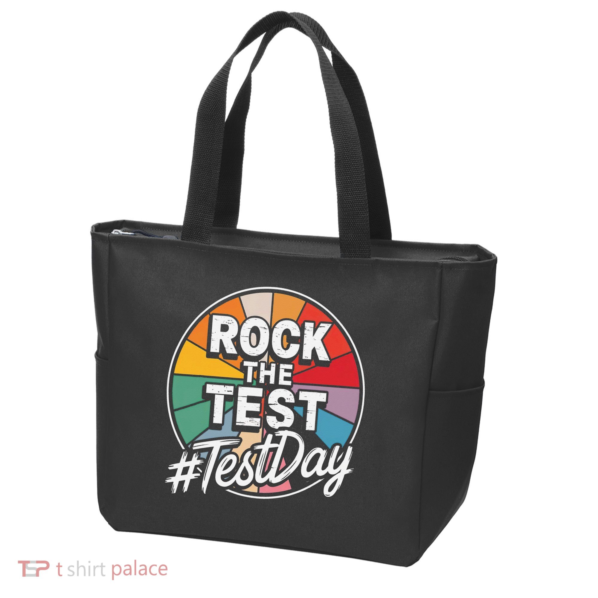 Rock The Test Motivation For Teachers Students On Exam Day Tote Bag