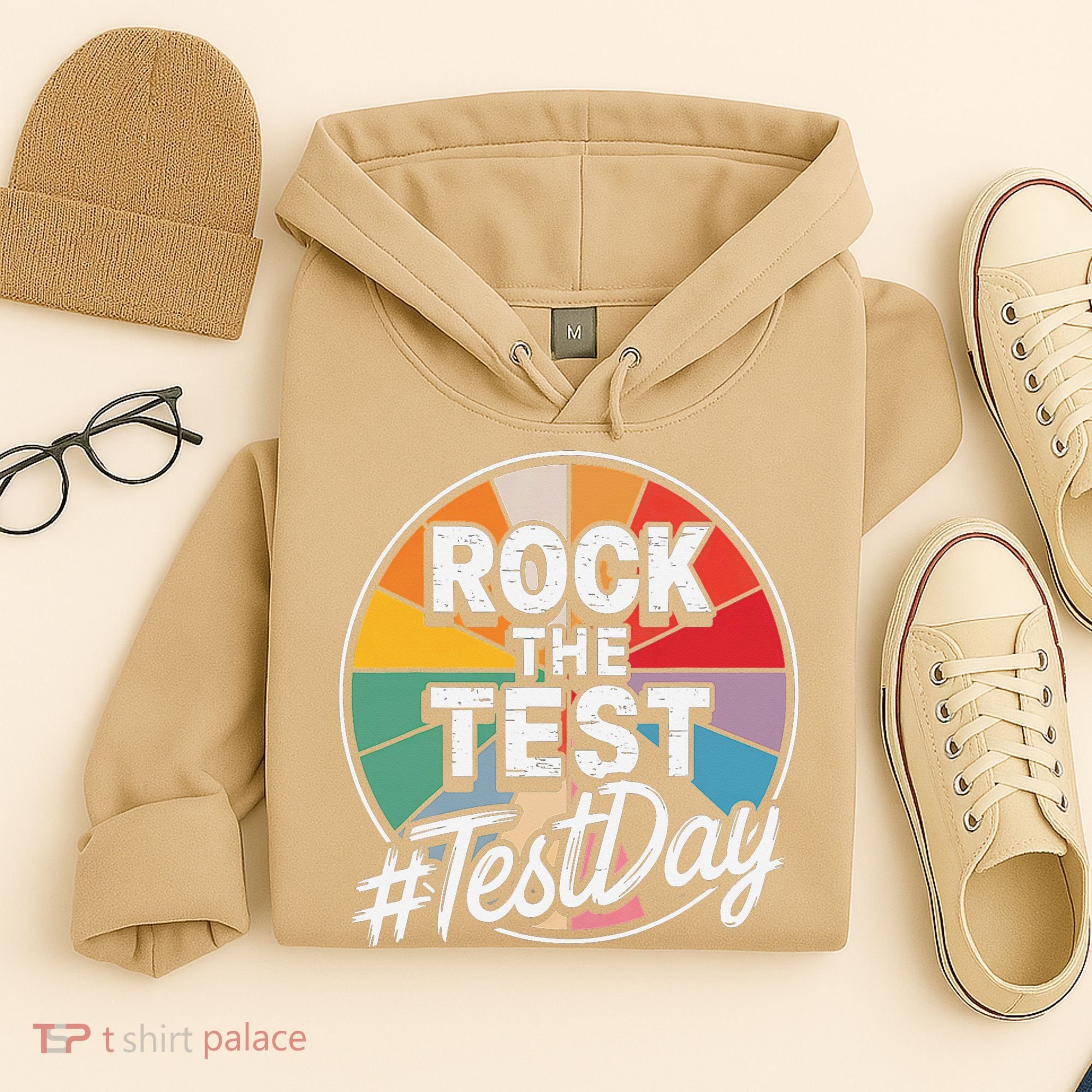 Rock The Test Motivation For Teachers Students On Exam Day Hoodie