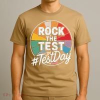 Rock The Test Motivation For Teachers Students On Exam Day T-Shirt thumb 3