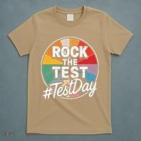 Rock The Test Motivation For Teachers Students On Exam Day T-Shirt thumb 5