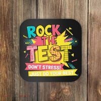 Rock The Test Day Testing Day Coaster thumb 0