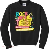 Rock The Test Day Testing Day Kids Sweatshirt thumb 0