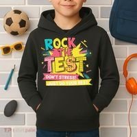 Rock The Test Day Testing Day Kids Hoodie thumb 2
