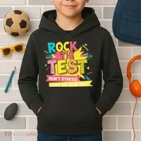 Rock The Test Day Testing Day Kids Hoodie thumb 2