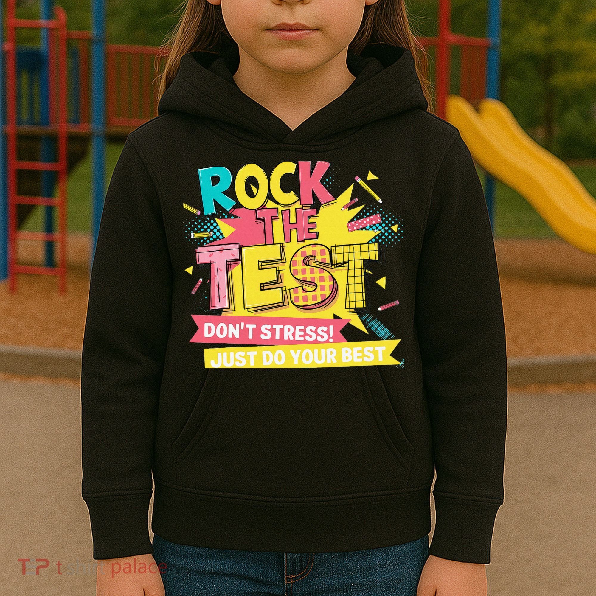 Rock The Test Day Testing Day Kids Hoodie