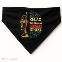 Relax The Trumpet Player Is Here USA-Made Doggie Bandana thumb 0