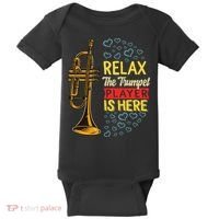 Relax The Trumpet Player Is Here Baby Bodysuit thumb 0