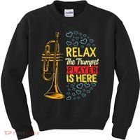 Relax The Trumpet Player Is Here Kids Sweatshirt thumb 0