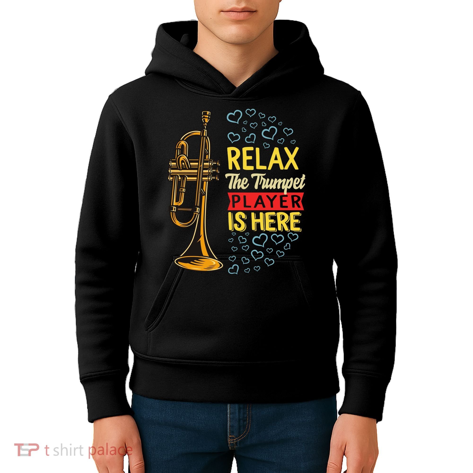 Relax The Trumpet Player Is Here Kids Hoodie