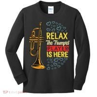 Relax The Trumpet Player Is Here Kids Long Sleeve Shirt thumb 0